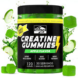 Keystone Peak Keystone Peak KP Creatine Monohydrate Gummies Apple for Men & Women, 100% Creatine Apple Gummies, 5g per Serving + Vegan, Sugar Free + Strength, Energy, Muscle & Booty Gain - 120 Count