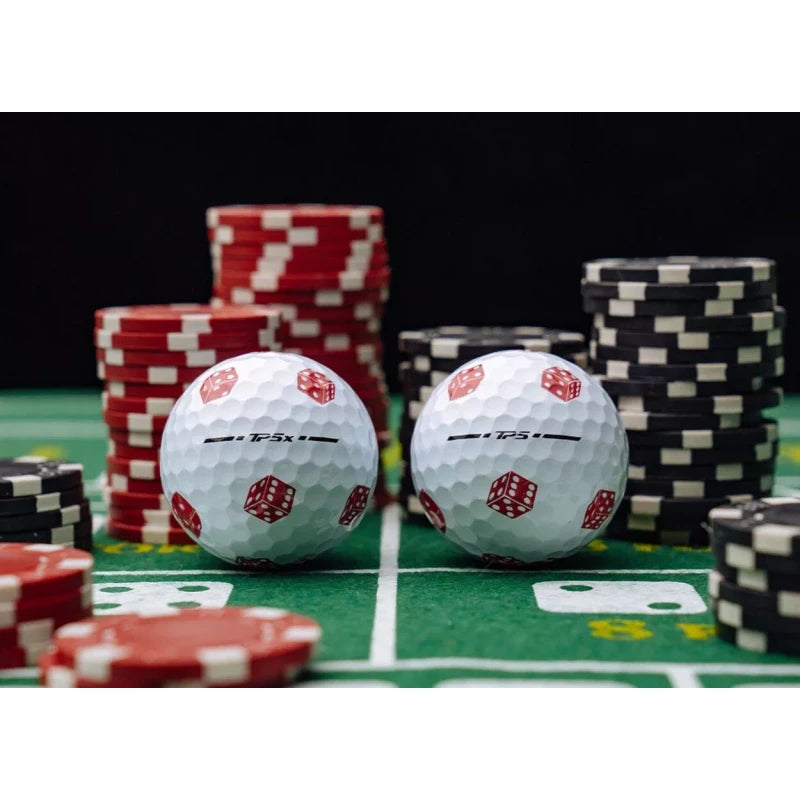 TaylorMade TP5x Pix Limited Las Vegas Dice Poker Golf Balls 2024 (1 BALL)