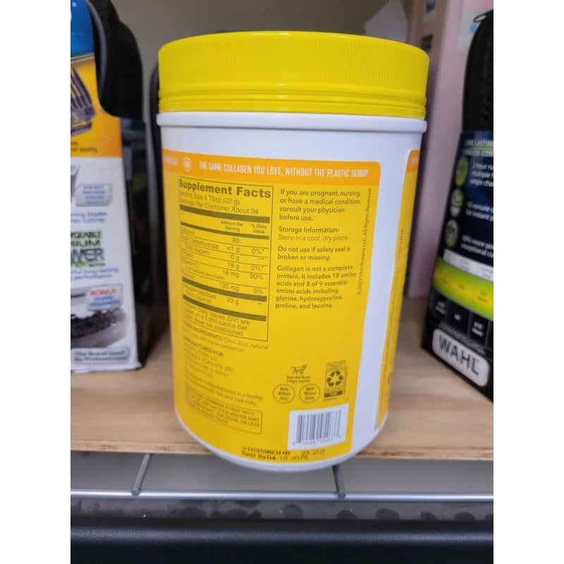 Vital Proteins Collagen Peptides Lemon 26.5 Oz each Best by: 4/10/25