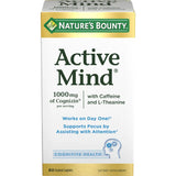 Nature's Bounty Active Mind, Supports Focus by Assisting with Attention, Cognizin 1000mg, 60 Coated Caplets