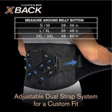Copper Fit X-Back Brace for Lower Back Pain, Lumbar Support, Herniated Disc, Sciatica, Arthritis – Adjustable, Breathable Design - for Men and Women (Large/XLarge)