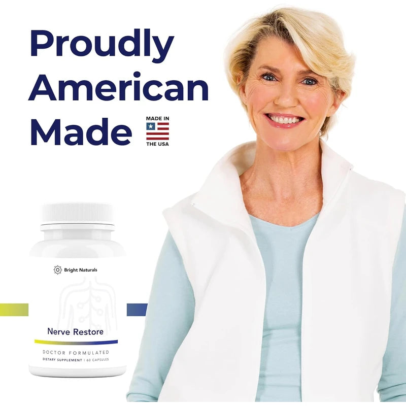 Nerve Restore - Nerve Support Supplement - Includes Pea, White Willow, and B-Vitamin Nerve Support Complex for Advanced Nerve Health Support - Made in The USA, 60 Capsules