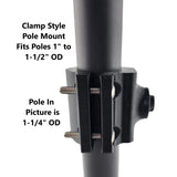 Transducer Mount for Lowrance Eagle Eye 9 - for 3/4" PVC, Summit or HDI Pole, Adjustable Clamp Style for 1" to 1.5" Pole (Clamp Style for 1" to 1.5" Pole)