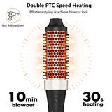 Thermal Brush Blowout Look Ionic Heated Round Brush with Ceramic Tourmaline Hair Styling Brush 1.5 Inch Heated Curling Brush with Dual Voltage Curling Iron Hot Round Brush