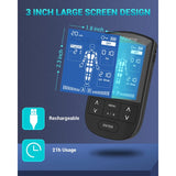 Comfytemp 3-IN-1 TENS Machine for Pain Relief, Dual Channel EMS Muscle Stimulator with 24 Modes, 10 Pads, Rechargeable TENS Unit for Back, Knee, Hip, Endometriosis, Sciatica, Fibromyalgia, Period Pain