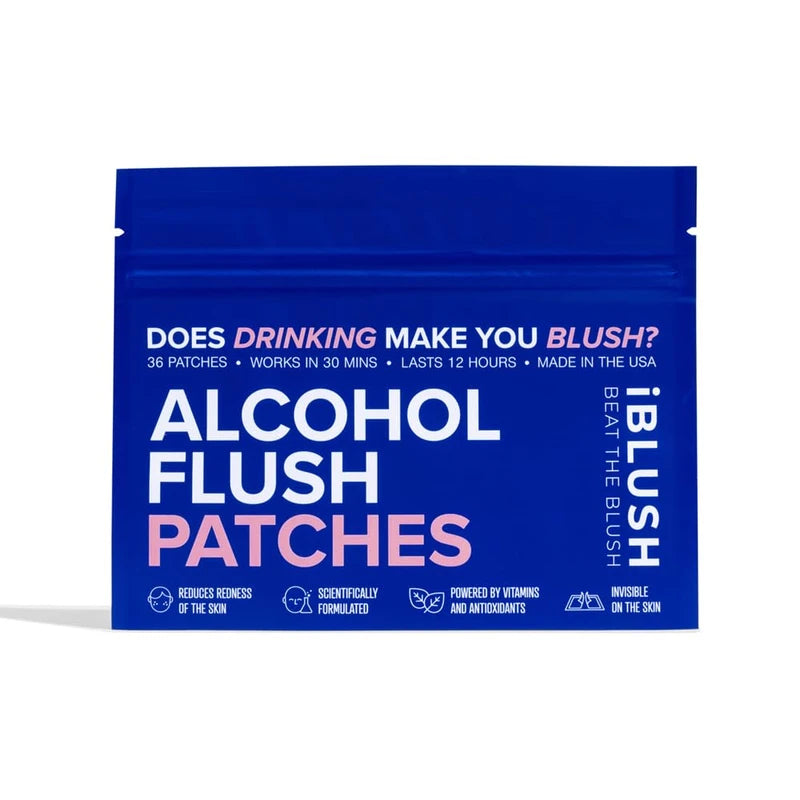 iBlush Asian Flush Patches - 36 Discreet, All Natural Patches Powered By Vitamins & Minerals - Fast, Effective & Backed By Science