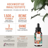 Vitamin A Drops High Dose – Introductory Price – 5000 IU (1500 μg) per Daily Dose – Vegan – Vitamin A Liquid – Made in Germany – Retinol Natural Feast for Eyes, 1700 Drops, 50 ml