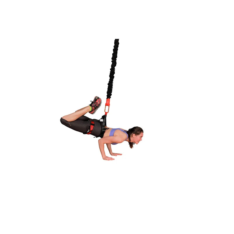 Uplift Active Bungee Fitness Set - Suspension Training for Bungee Dance, HIIT Training, Inversion Therapy with Padded Harness (Large)