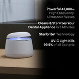 Sonic Spa Pro with Steribrite® Ultrasonic & UV-C Cleaner for Dental Appliances (Pearl White)