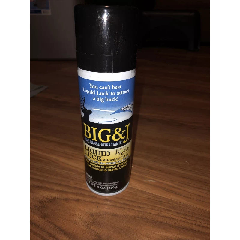 Big and J Liquid Luck Aerosol Spray 8 oz Deer Hunting Attractant and Cover Scent
