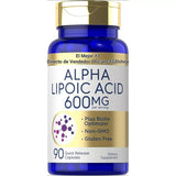 Acido Alfa Lipoico 600 Mg 90 Capsulas Pastillas Alta Calidad Puro Sin Gluten OMG
