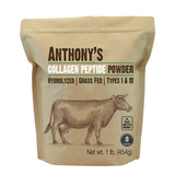 Anthony's Anthony's Collagen Peptide Powder, 1 lb, Pure Hydrolyzed, Gluten Free, Keto and Paleo Friendly, Grass Fed, Unflavored, Non GMO