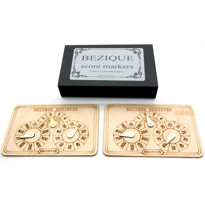 Bezique scorers/markers. British score registers