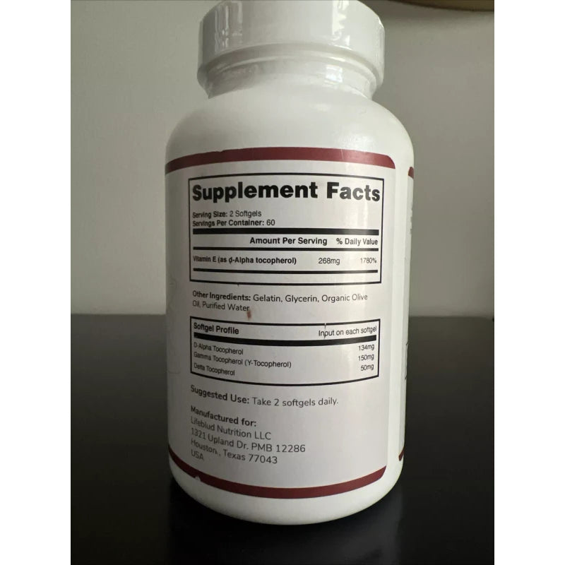 LifeBlud Antidote Li Vitamin E 120 Softgels Exp 1/2027 - New/Sealed!