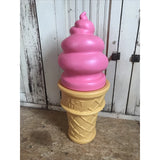 SAFE T CUP tm Blow Mold Giant Plastic Ice Cream Cone Strawberry  Swirl Safe T Cup Display 26”