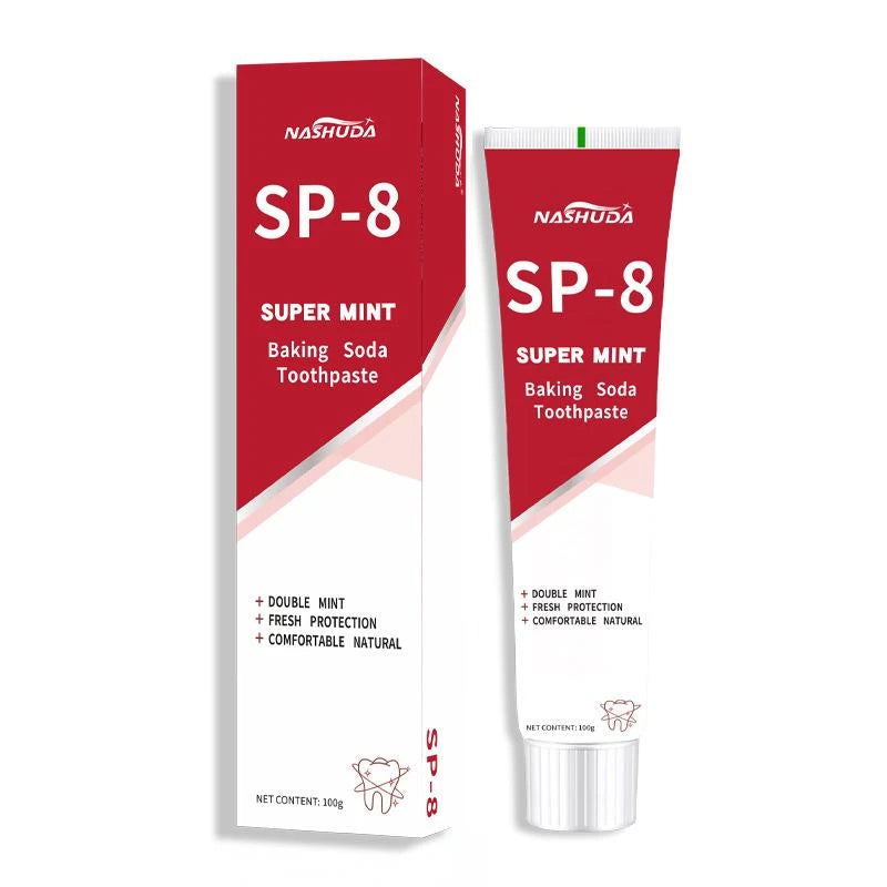 NASHUDA SP-8[Triple Whitening]Probiotic Whitening Toothpaste, Free of Fluoride,Hydrpxyapatite, Anti plaque, Oral Health Management - Specification: 3 PCS