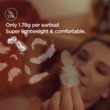 Amazfit Zenbuds Smart Sleep Earbuds, Noise Blocking, in-Ear Alarm, Soothing Sounds, Light and Comfortable, in-Ear Alarm Detection, Cloud White