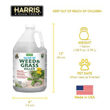 Harris 10X Sea Salt Grass Killer, Pet Safe, Kills to The Root with Spray Trigger, 128oz