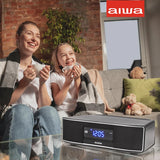 Aiwa AIWA Exos Home Speaker, Premium 30W RMS Sound System with CD Player, Bluetooth Connectivity, FM Radio, Optical Digital Input, Dual 1 Tweeters + Dual 2 Bass Units, IR Remote Control
