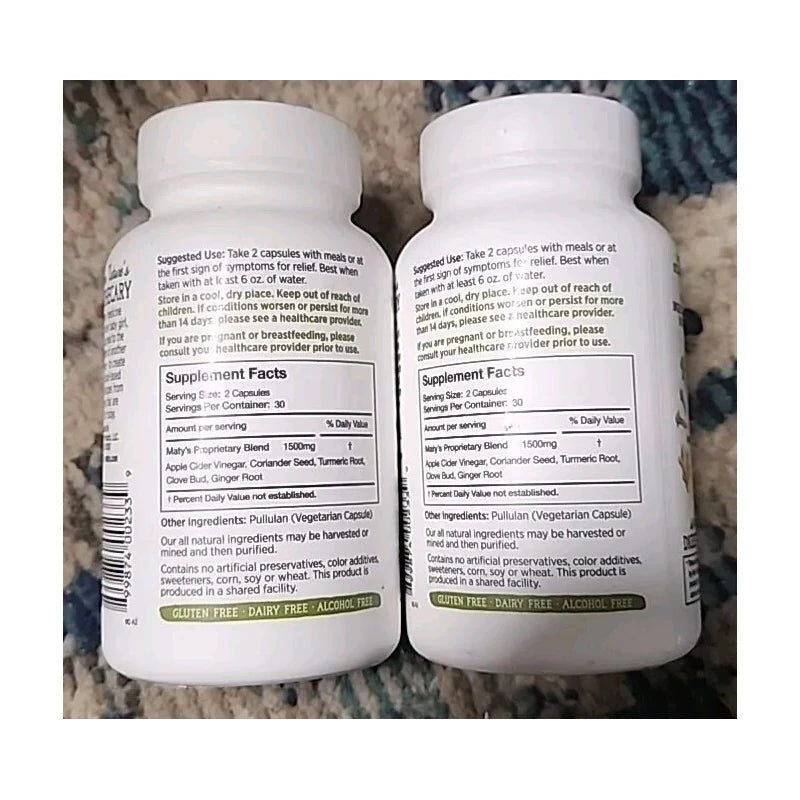 Matys 2 PK! Matys Acid Indigestion Relief Dietary Supplement Exp Date 08/2025