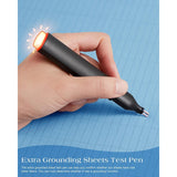 Grounding Fitted Sheets 10% Pure Silver Fiber+90% Cotton, Grounded Sheet Earth Sheets Bedding for Ground Your Body Gain More Energy, (Twin - 39"x 75"x 15" Blue), Grounding Cord Included