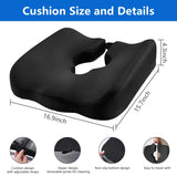 Adjustable Wheelchair Cushions for Tailbone Pain Relief Cushion, Pressure Relief Wheelchair Cushion, Donut Pillow for Hemorrhoids, Bedsores, Prostate, Tail Vertebrae，Sedentary Wheelchair (Black)
