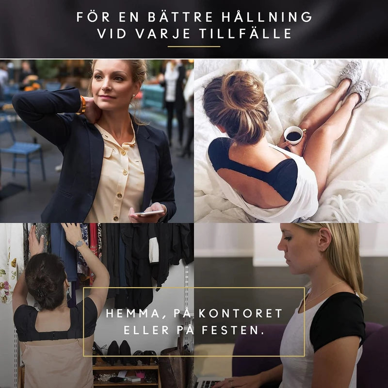Swedish Posture® Feminine Geradehalter & Rückentrainer speziell für Damen | bessere Körperhaltung | weniger Rücken- & Schulterschmerzen (M-L)