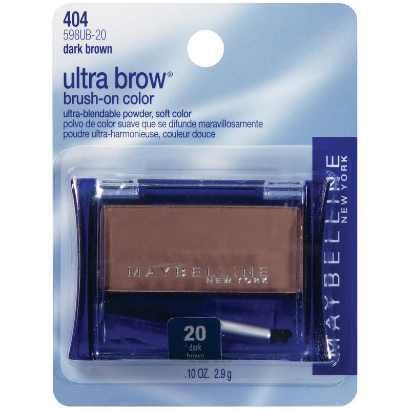 Maybelline New York Ultra-Brow Brow Powder,Shade #20 / #404 Dark Brown, 0.1 Ounce