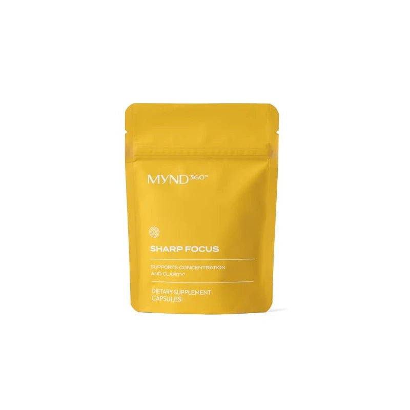 Nu Skin MYND360 Sharp Focus | 30 Capsules | Vitamin B12 & Vitamin B6 for Memory, Focus, and Clarity | Caffeine Infused Brain Health Supplement | Safe Daily Vitamin B Support for Boosted Concentration