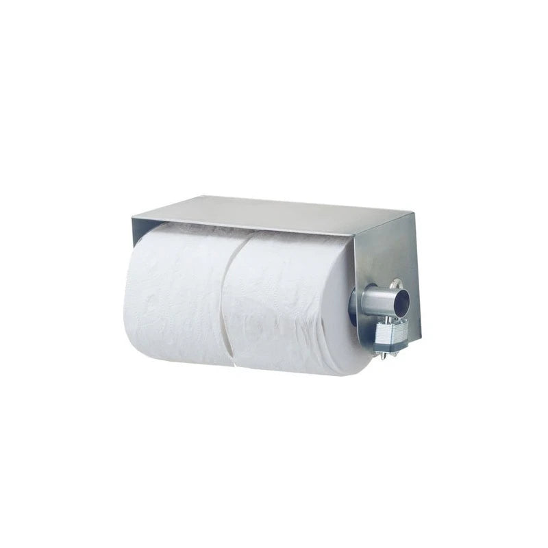 Royce Rolls Stainless Steel Standard Double (Two-Roll) Toilet Paper Holder Dispenser - #TP-2 with #TP-CLIP