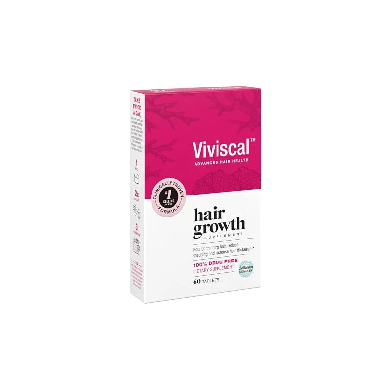 Viviscal Viviscal Hair Growth Supplements for Women, Dietary Hair Supplement Tablets With AminoMar Collagen Complex, Biotin, Zinc, Vitamin C, and Iron, Nourish Thinning Hair, 30 Day Supply, 60 Count