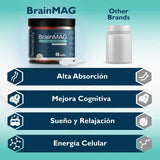 NEWMANITY BrainMAG Treonato de Magnesio - 180 Cápsulas de Alta Absorción, Suplemento Nootropico para Concentración, Memoria, Relajación, Sueño y Bienestar Mental, Fórmula de L-Treonato de Magnesio