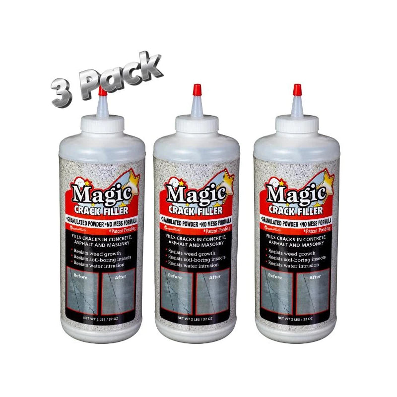Magic Crack Filler 3 Pack Magic Crack Filler - High-Performance Filler for Concrete, Stone, Masonry, and Asphalt!! - Color: Tan