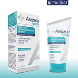Asepxia GENÉTICA, Gel EXFOLIANTE MICELAR, dermatológicamente probado, para pieles con gen graso, limpia suavemente desincrustando los poros y removiendo células muertas, renueva la piel, con EFECTO ANTIBRILLO, tubo 100 g