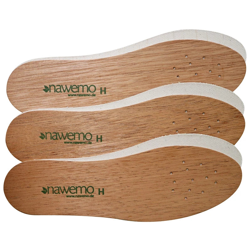 Nawemo Cedar Wood Insoles for Men (Pack of 3/3 Pairs) - The Original Premium Cedar Insoles for a Natural Foot Climate - Against Sweaty Feet, Foot Odour, Athlete's Foot and Nail Fungus, Brown, 45