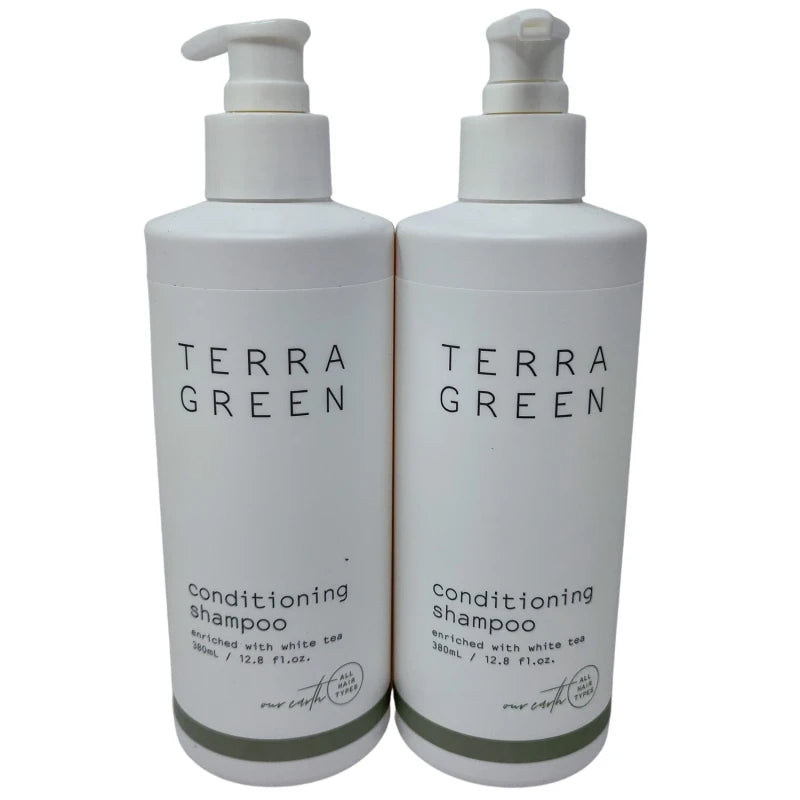 Terra Green 2 Bottles Terra Green White Tea Conditioning SHAMPOO 12.8oz - Wyndham Hotels NEW