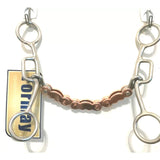 Formay SS 175844 Sliding gag, Mule bit 6" copper bicycle chain mouth, western