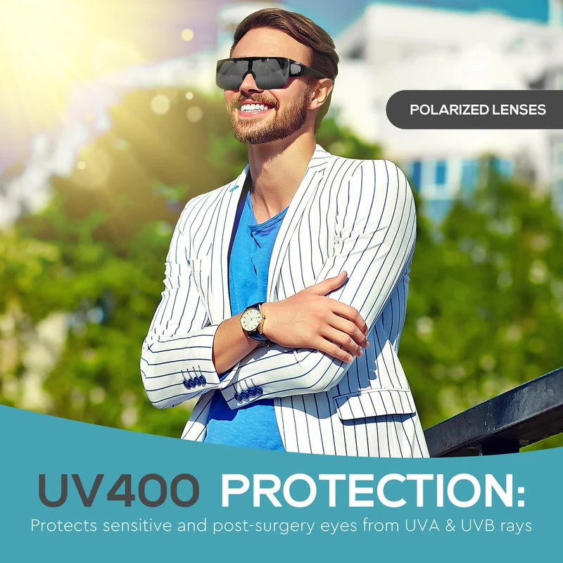 iSafety Post Cataract Surgery Sunglasses | Dark Glasses for After Eye Surgery - Lasik Sunglasses | Cataract Sunglasses