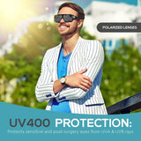 iSafety Post Cataract Surgery Sunglasses | Dark Glasses for After Eye Surgery - Lasik Sunglasses | Cataract Sunglasses