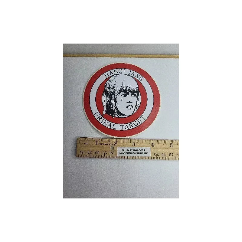 Hanoi Jane Fonda Urinal Target Vietnam War Veteran Vet Decal Sticker