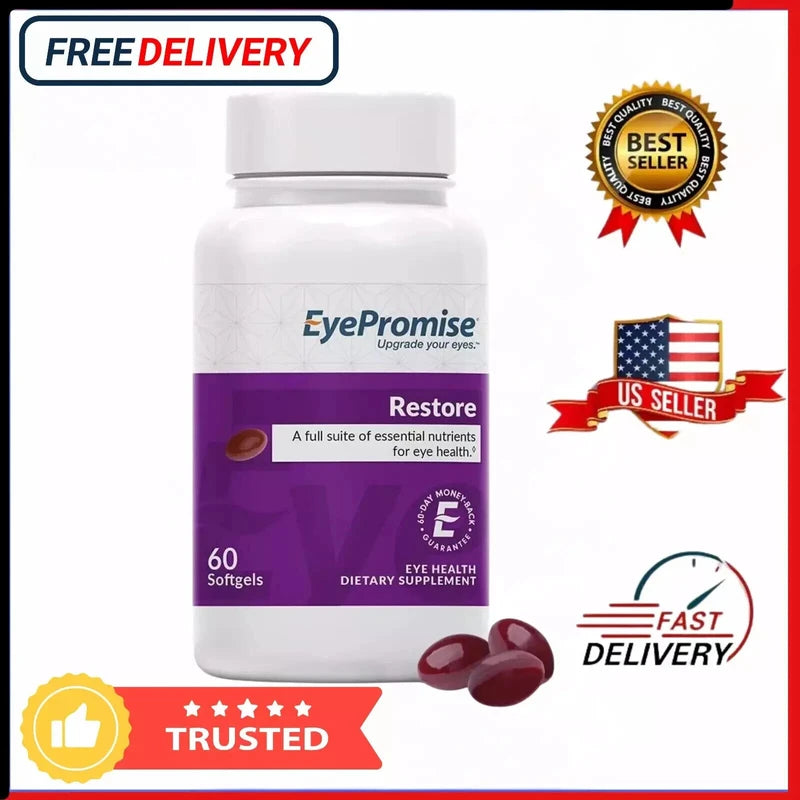 EyePromise Restore Supplement - 60 Softgel Capsules Containing Lutein,Vitami.NEW
