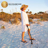 Dynamo Cyclone Cane - Ultimate Comfort, Stability and Balance - HSA/FSA Eligible - Adjustable Heavy Duty Walking Cane for Seniors, Men, Women - Stylish and Travel-Ready - Strong Support Cane (Black)