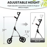 DAILYLIFE Rollator Walker for Seniors & Caregivers - Steerable Cane with 7.5" Wheels, Adjustable Height, Folding Design, Lightweight Aluminum Frame - White