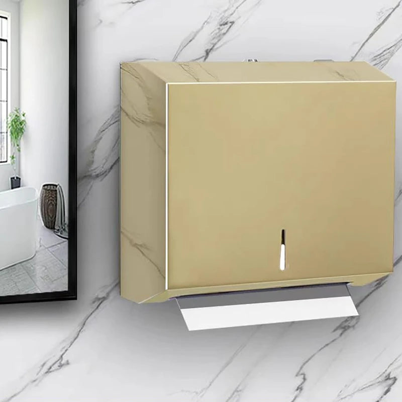 Comercial Paper Towel Dispenser Wall Mount, Stainless Steel Hand Towel Dispenser with Lock, Trifold/C Fold Paper Towel Holder for Bathroom Kitchen Office Public Places, Large Capacity Tissue Holder