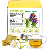 Soilmount Wild Organic Self-Heal Tea | Prunella vulgaris | Caffeine-Free Herbal Tea | 18 Tea Bags