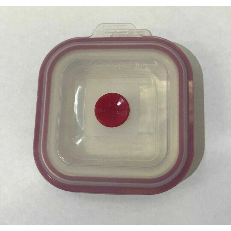 Collapse-it 6-Piece Silicone Food Storage Containers Red Square Set Kitchen