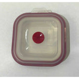 Collapse-it 6-Piece Silicone Food Storage Containers Red Square Set Kitchen