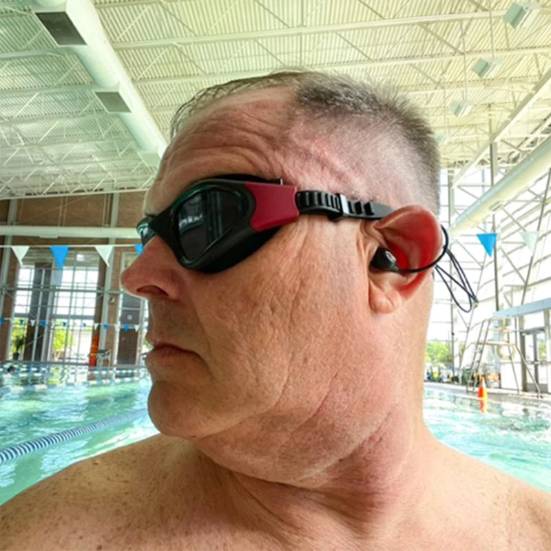 100% Waterproof SYRYN Swimbuds Flip Bundle for Swimming with Music | Enjoy Up to 2,000 Songs or 138 Hours of Audio | Drag and Drop MP3, AAC, M4a, FLAC Using PC or Mac | No Apple Music, No Spotify