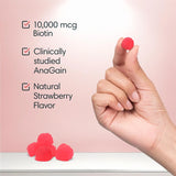Consult Health BIOTIN GAIN- Biotin Rich Gummies with Patented ANAGAIN - for Gorgeous Thicker Looking Hair