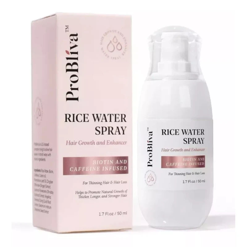 ProBliva Rice Water Hair Growth Scalp Spray Infused Biotin Caffeine 1.7 Fl.oz 4/2026